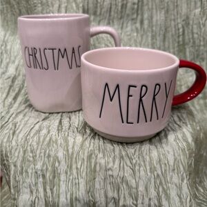 Rae Dunn Bundle - Merry & Christmas Coffee Mugs EUC